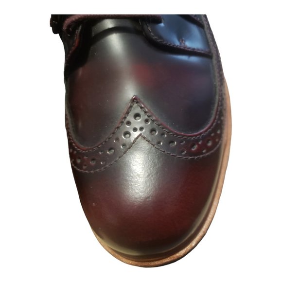 Clark’s Teadale Maira Oxford Shoe 8 1/2 M Red/Brown Platform Wing-tip Leather! - Picture 6 of 13